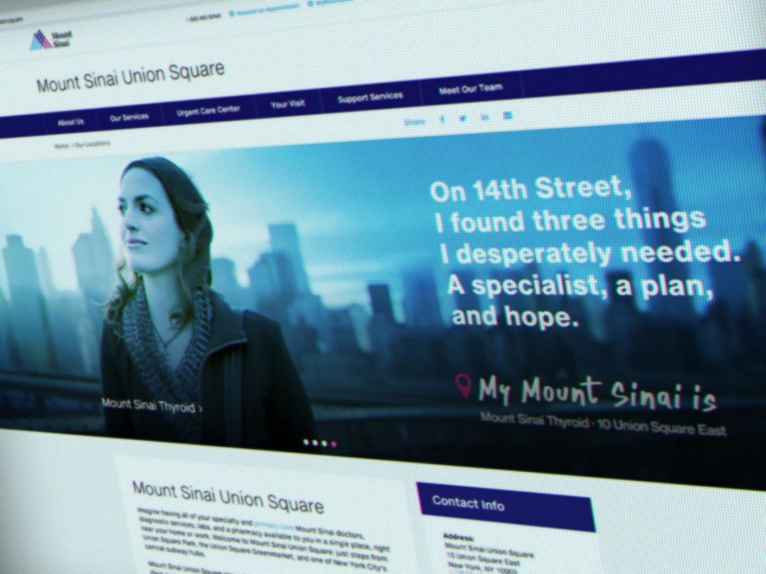 My Mount Sinai Website-1 My Mount Sinai Campaign Landing page